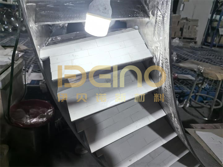 Wear resistant ceramics used in fan impeller Dovetail slot type wear-resistant ceramic plate for fan impeller