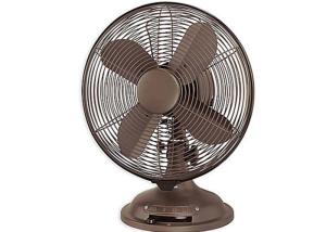 China Retro Electric Table Fan 4 metal blade 85 Degree Oscillation ETL Listed wholesale