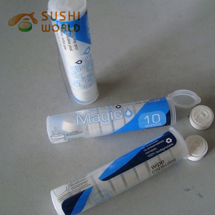 Compact and Portable White Compressed Tablet Facial Tissue for Any Occasion