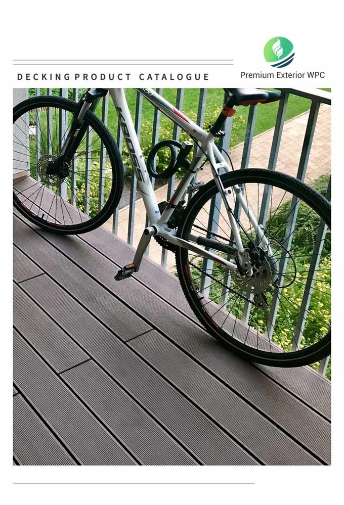 WPC Wood Plastic Composite Floor Deck Board 2900mm Length Customized