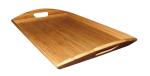 large wooden breakfast food serving tray