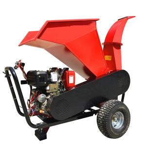 China 220/380v Farms Hydraulic Diesel Skid Steer Machine Wood Twigs Shredder Chipper wholesale