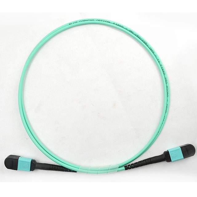 1M FTTX 12 Fibers OM3 50/150um Mpo fiber optic patch leads