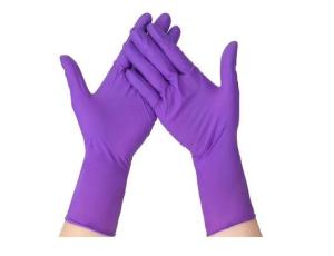 China Anti Allergy Purple Nitrile Disposable Gloves 12 Inch Nitrile Gloves Kitchen Cleaning wholesale