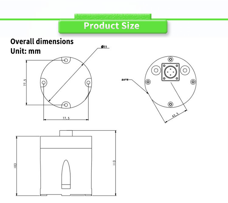 Tight Combination UBTMF200Y Miniaturized Fiber Optic Micro Inertial with Power Supply