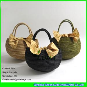 China LUDA 2012 popular straw handbags crochet raffia straw basket bags wholesale