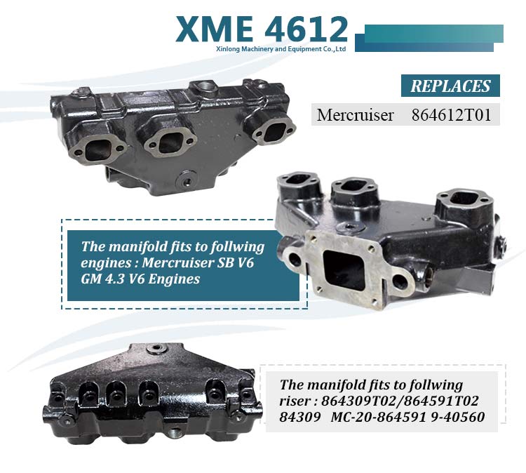 Resin Casting Marine Exhaust Manifolds for MerCruiser V6 Engines Dry Joint Risers