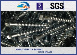 China Steel 35# Spiral Spike nails HDG coating For Rail Fastening System wholesale