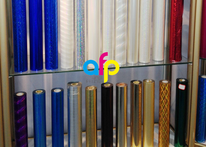 Colorful Laser Holographic Foil , ISO9001 Approval Hot Foil Rolls For Stamping