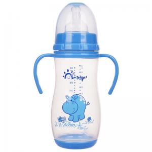 China 12oz/330ml PP Baby Bottle with Double Handle, BPA-Free & Phthalate Free, Sterilizing & Dishwasher Safe wholesale