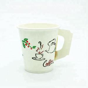 China Custom logo print disposable paper water cup for hotel wholesale