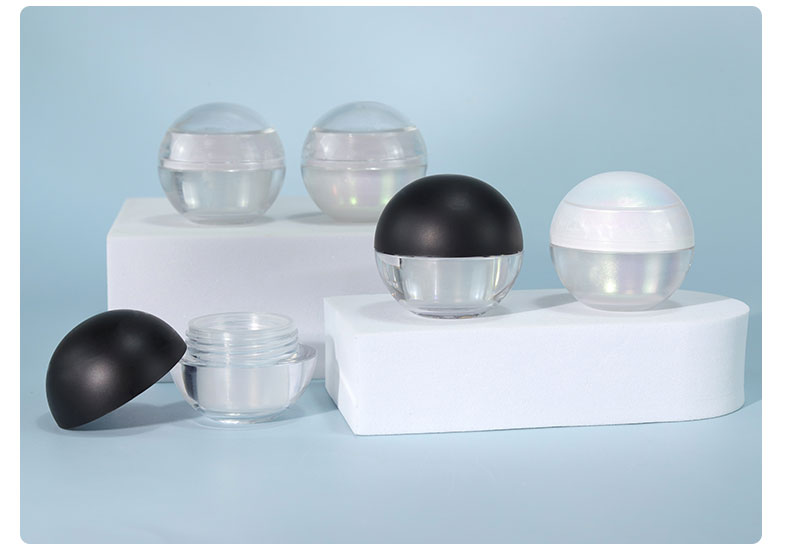 Plastic Cosmetic Cream Jar Small 5g Cream Jar Double Layer With PS Collar