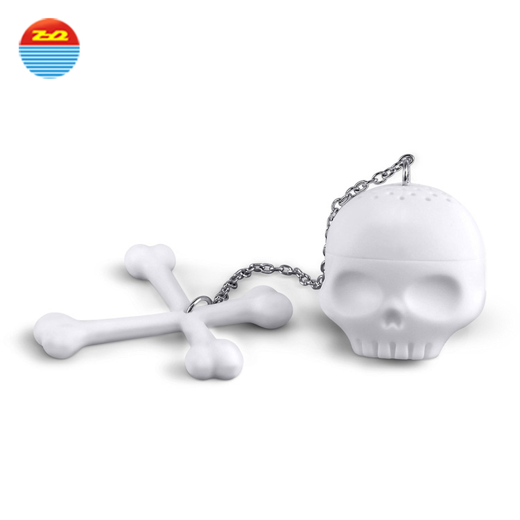 Environmental protection materials Skull shape silicone Tea Infuser for drinking tea