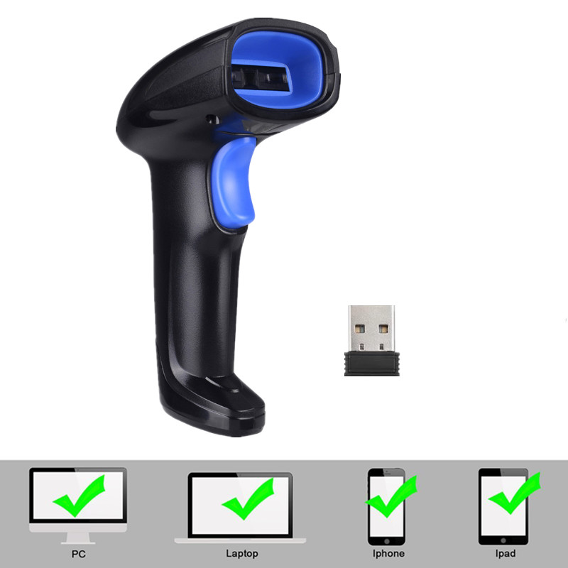 Wireless 2D Qr Code Scanner Portable Reader Bluetooth For Tablet IPad IOS PC POS
