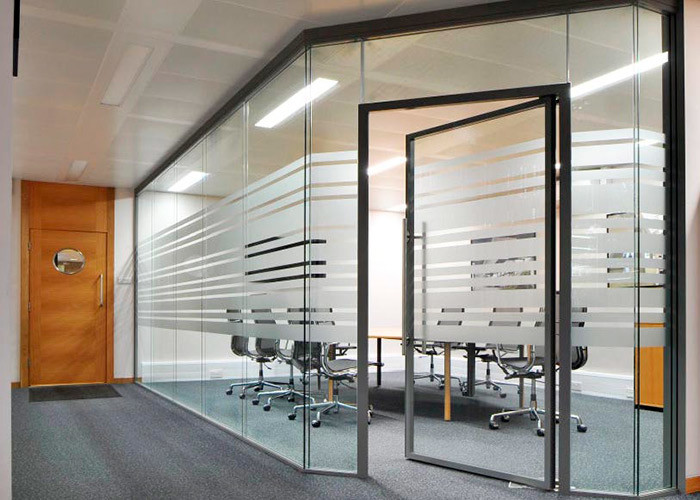 Swing / Pivot / Sliding Door Partition Wall Prefabricated Aluminium Profile Partition