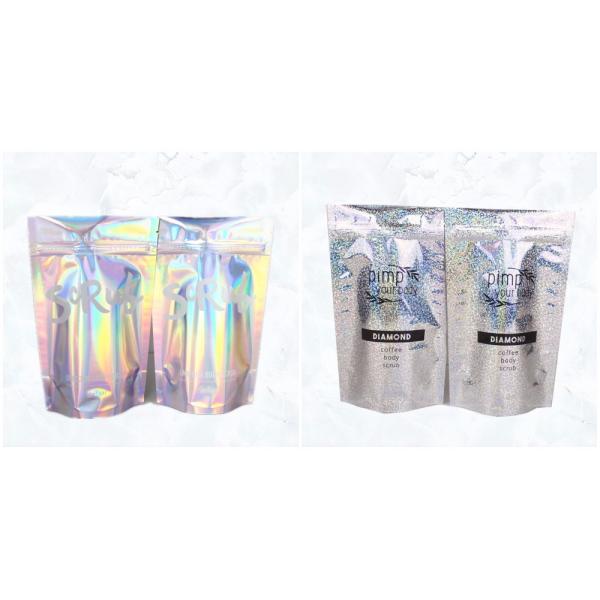 Foil Laminated Laser Custom Hologram Custom Stand Up Pouch Mylar Zipper Bag