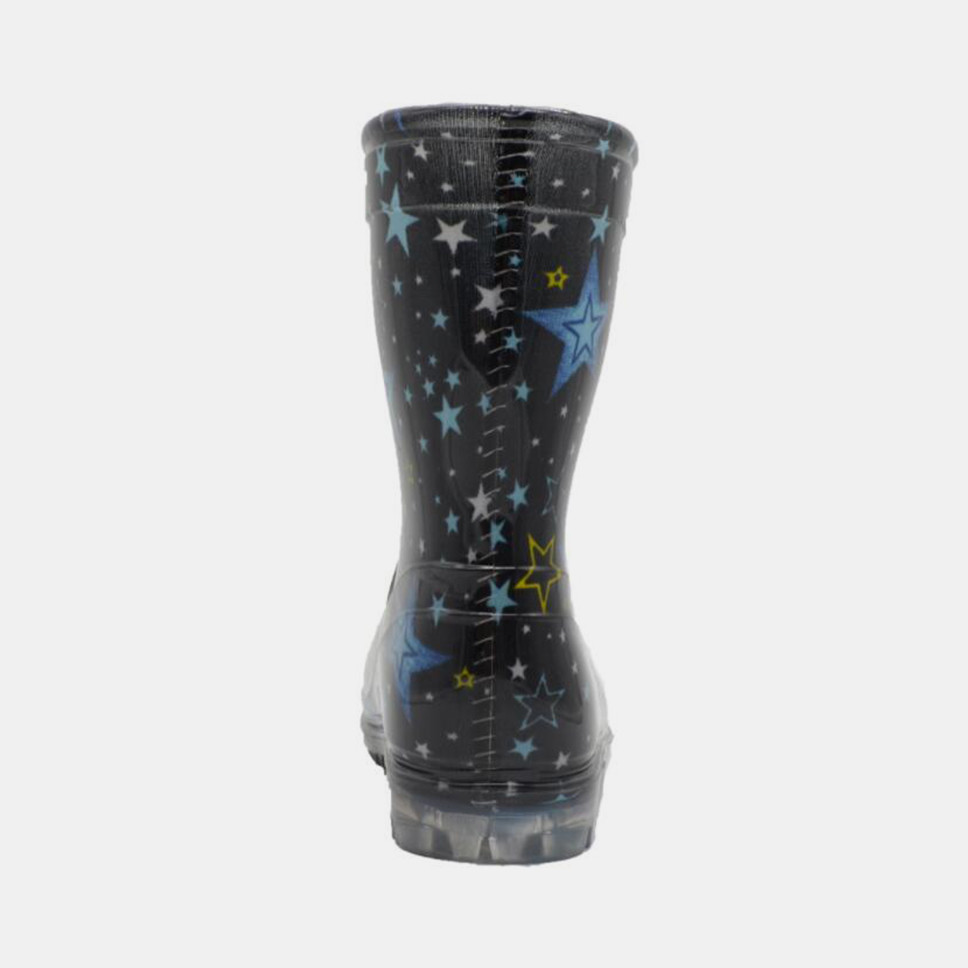 BSCI PVC Kids Light Up Rain Boots Lightweight With Star Printed