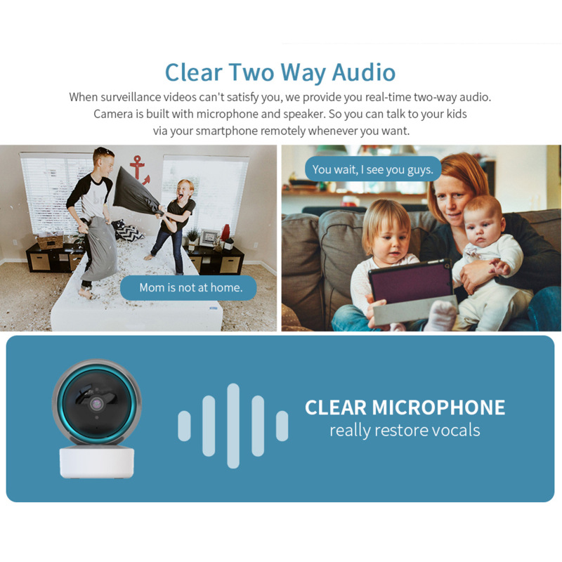 4x Electronic Zoom Tuya Smart PTZ CCTV WiFi Surveillance Camera for Indoor Monitoring