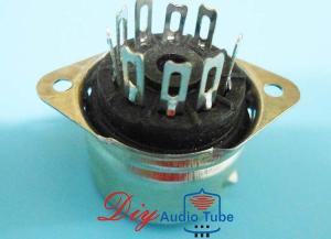China Bakelite Material 12AX7 Tube Socket 9 Pin Chassis Mount FOR 12AX7 , 12AU7 wholesale