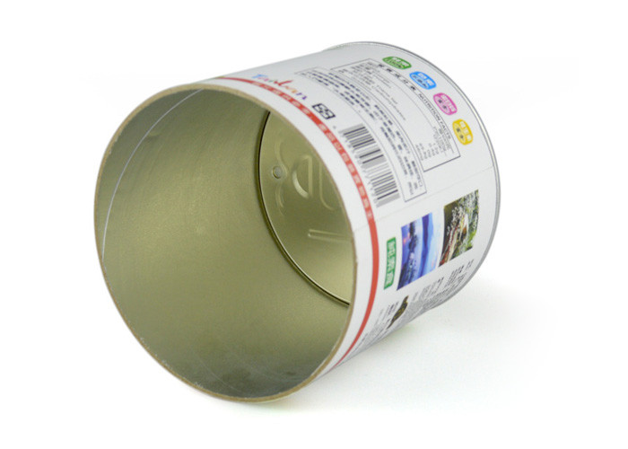 Waterproof Paper Composite Cans , Labeling Aluminum Foil EOE Kraft Paper Tube