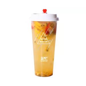 China Disposable Clear Frosted Milk Tea Plastic Cups Dampproof 360ml 1000ml wholesale