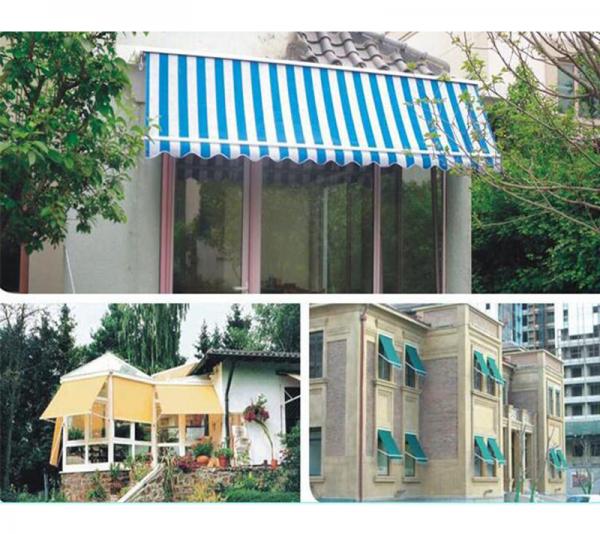 Patio Waterproof Windproof UV Resistence Aluminium Retractable Awning With Drop Arm