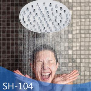China Water Saving Overhead Rainfall Shower Head / 5 Inch Shower Head Sliver Color wholesale