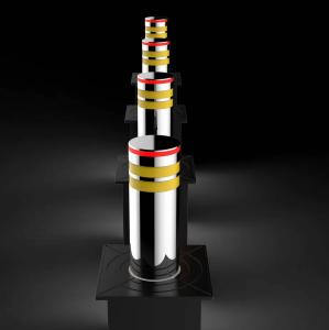 China 1000mm Height Automatic Rising Bolards High Strength Electrostatic Spraying wholesale