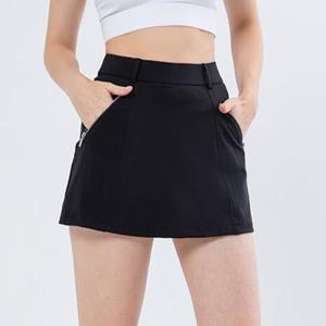 China Women Golf Tennis Skirt High Stretch Athletic Skorts Skirts With Zip Pockets wholesale