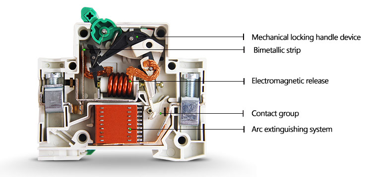 SCB8-63H Tender 1Pole 10kA MCB Circuit Breakers