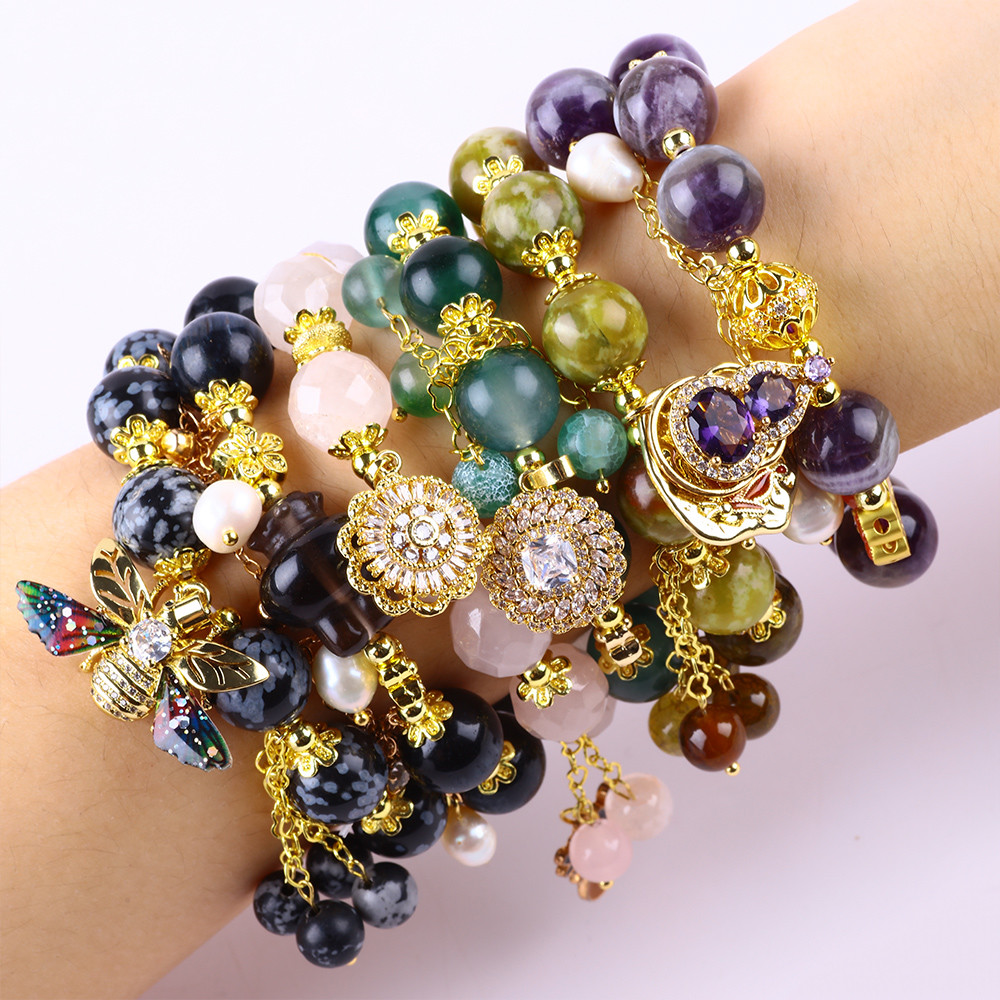 8mm Tree Agate Gemstone Beads Healing Crystal Stone Beads For Jewelry Making
