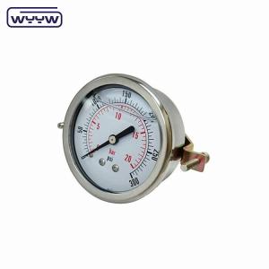 China Water Tank 60mm Oil Pressure Gauge U-Clamp With Stainless Steel Case wholesale