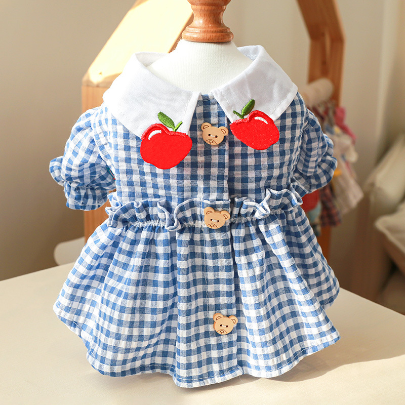 Multiple Colour Spring Dog Outfits 52cm Summer Princess Skirt For Resell