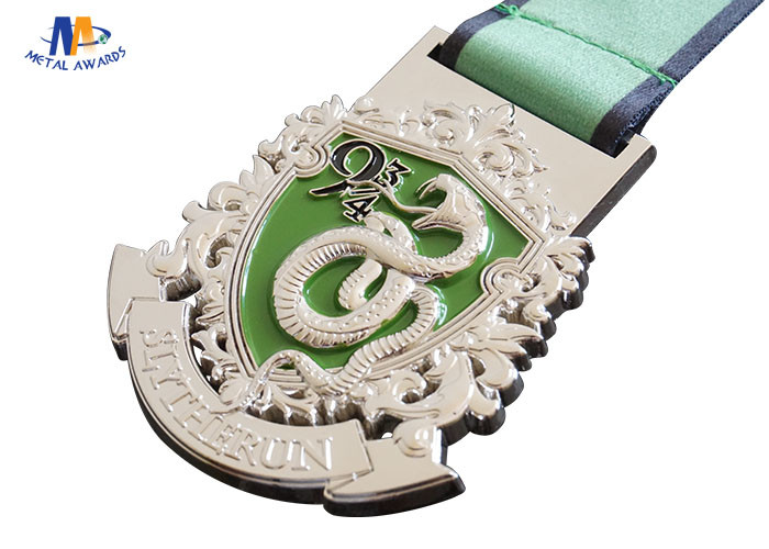 3D Design And Cut Out Custom Award Medals Color Filled With Heat Transfer Lanyard