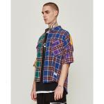 Small quantity clothing manufacturers Polyester Grid Men Shirts