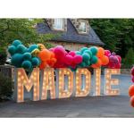 LED Bulb Sign Letter for Wedding Birthday Events With Stainless Steel Marquee