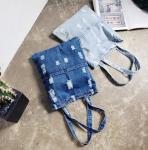 Summer fashion hole jeans female Korean fashion large capacity bag shoulder bag