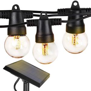China Waterproof Solar Bistro 27Ft G40 LED Outdoor String Lights wholesale