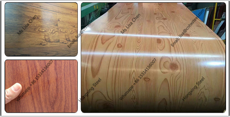Oak wood print ppgi 0.4x1250mm / wood design ppgi zinc 100
