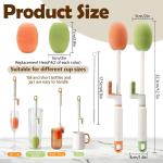 Multifunctional Water Bottle Cleaner Brush Sets with Replace Heads