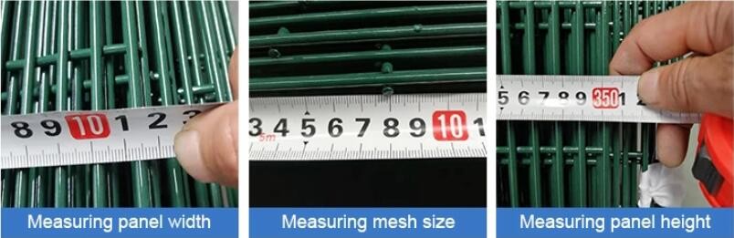 Square Post H3000mm Anti Climb Mesh Fence OHSAS Flat Bar Steel Fence