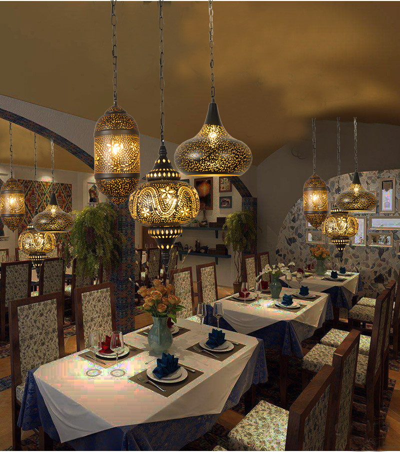 Iron art decor retro Vintage industrial chandelier Pendant Lights(WH-DC-47)