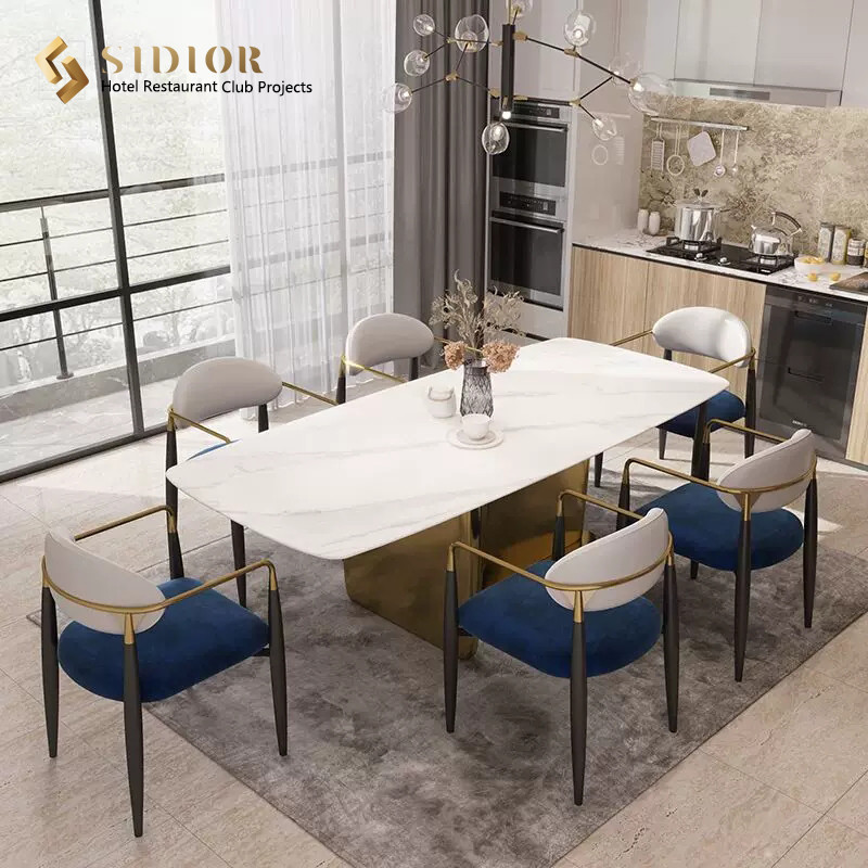 Stainless Steel Dinning Chair, Restaurant Dinning Chair, Hotel Chair, High Density Foam, PU Leather Upholstery