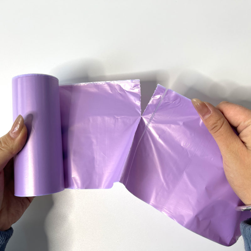 Offset Printing Surface Handling LDPE Plastic Trash Bag on Roll for Beige Garbage Can