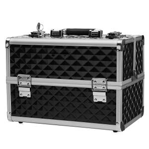 China Heavy Duty Aluminum Material Professional Makeup Box With Adjustable Trays wholesale