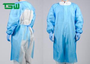 China Hospital Disposable Apron CPE Gown With Thumb Hook wholesale