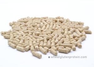 China No GMO Wheat Gluten Pellet protein, Slightly Yellowish No Smell 4mm Pellets wholesale