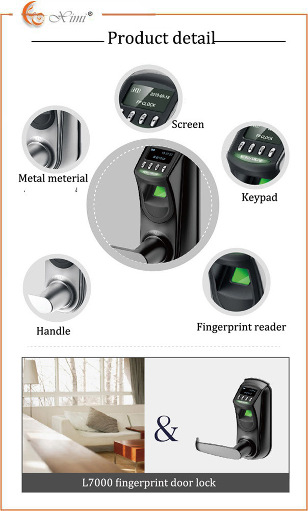 ZKteco L7000 Fingerprint Hotel Lock Handlelock Fingerprintaccess Control System