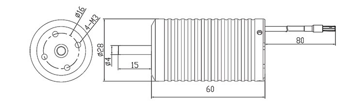1300W Sensorless 4 Poles Inrunner Brushless DC Motor
