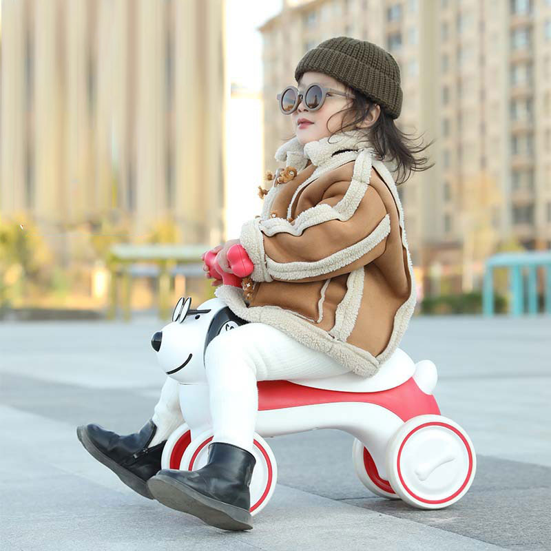 First Birthday Baby Balance Bikes Seat for 1 Year Old 52*19*40cm White Toddler Riding Toy